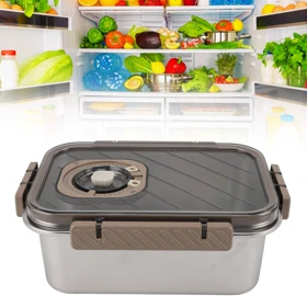 ظرف نگهدارنده غذا فریزری استیل مستطیل قفل دار