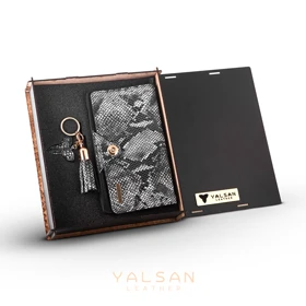 ست هدیه زنانه چرم یلسان مدل رادیس کد 165-PRM-RTL