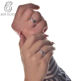 حلقه ست زنانه و مردانه نگین‌دار