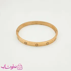 دستبند زنانه مدل کارتیه لاو رزگلد نگین‌دار