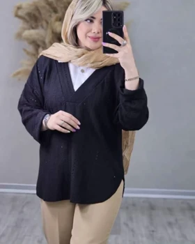 شومیز یقه سفید