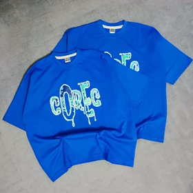 تیشرت باکسی corec آبی سایز XxL (توضیحات توجه کنید رهنمای سایز)کد 3