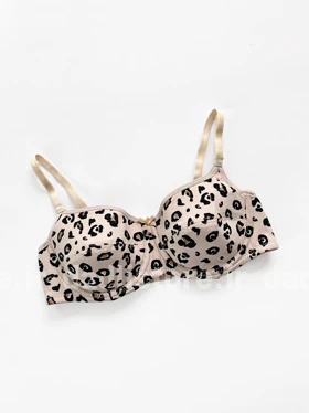 سوتین تک اسفنجی فنر دار نخ پنبه طرح پلنگی درشت براگور