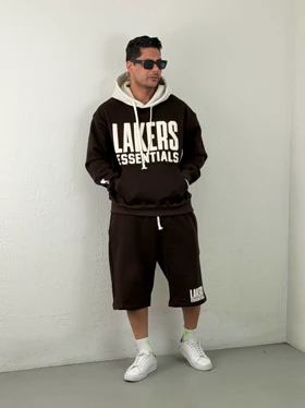 ست هودی و شلوارک9027LAKERS