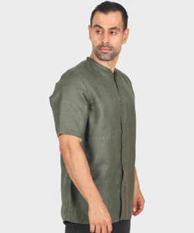 پیراهن لینن مردانه یقه دیپلمات 2640