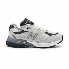 کفش و کتانی مردانه چرم طبیعی مدل نیوبالانس NEWBALANCE 990 رنگ طوسی کد 8690