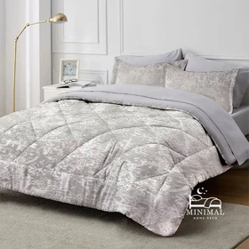 سرویس روتختی مخمل شانل طلاکوب مدرن مدل DD