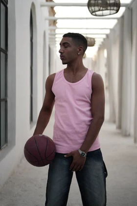 رکابی تنک تاپ ساده کوپ آیسان اسلامی صورتی