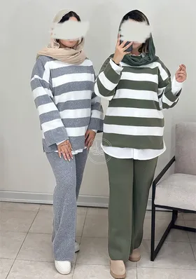 ست بافت و شلوار آتوسا