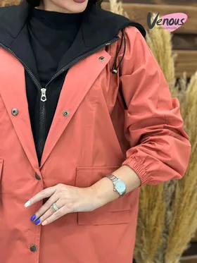 بارانی دوتیکه کلاهدار