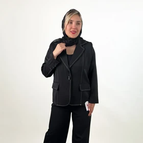 کت تکی زنانه کرپ هرمس دمسه دوزی