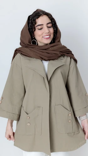 مانتو دو جیب قد 80