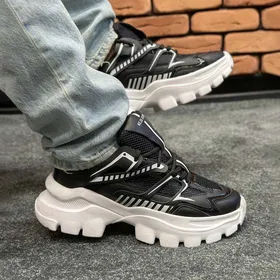کتانی اسپرت مردانه بالنسیاگا BALENCIAGA رنگ مشکی زیره سفید