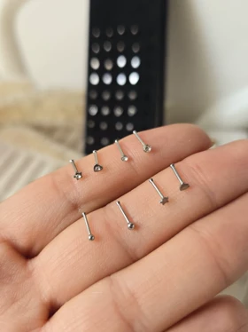 پیرسینگ بینی استیل میخی