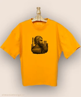 تیشرت لش مردانه و زنانه اصیل ایرانی طرح کوروش بزرگ کد 1011