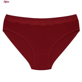 شورت زنانه نخی رنگ زرشکی بتیس 5369