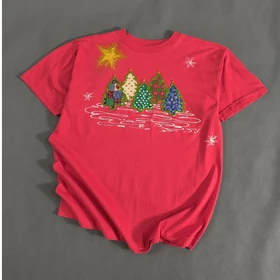 SIZE XL-L تیشرت اورجینال برند JERZEES امریکا مدل CHRISTMAS