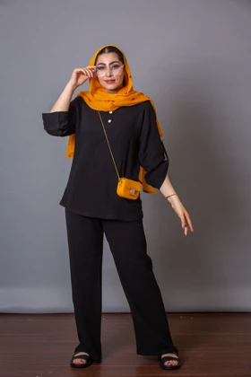 مانتو شلوار لینن پنبه رستا