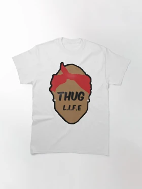 تیشرت لانگ 2PAC طرح Tupac - Thug life Classic T-Shirt کد 190382