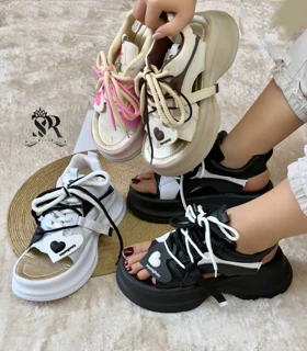 صندل زنانه طبی چرم حوله ای