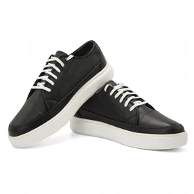 کفش ونس چرم طبیعی مردانه استار مدل Flat shoes - 0150