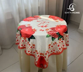 رومیزی شانل مخمل یلدایی طرح یلدا مبارک