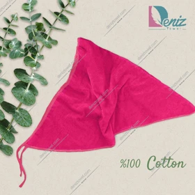 حوله سر طرح ساده مدل روسری رنگ سرخابی