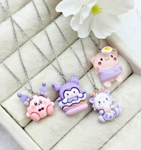 گردنبند بچه گانه عروسکی بنفش