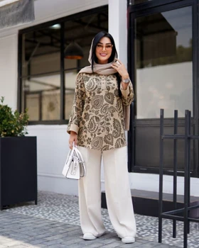 شومیز مانتویی خنک زنانه مدل ستین کد 3013 (ضمانت اصالت)