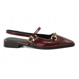 کفش کالج زنانه ورنی مدل Flat shoes - 0218 _ Black