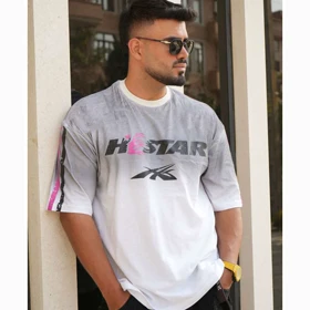 تیشرت مردانه سفید مدل HELLSTAR