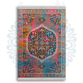 فرشینه از جنس پارچه هازان مخمل ترک طرح گلیم برند دفه کد DDGG 128