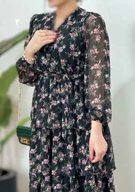 پیراهن حریر چین‌دار