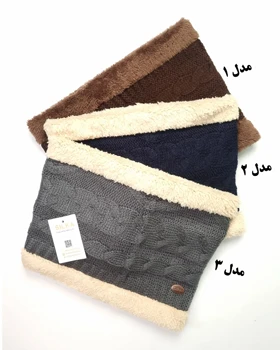 شال گردن بافت توخز طرح گیس بافت سیلکا