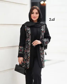 مانتو مدل کرپ مجلسی نگین دوزی کد 2704