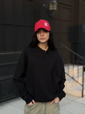 پولو شرت اورجینال پول اند بیر مشکی/Original Pull & Bear Polo shirt