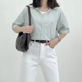 شومیز زنانه آستین کوتاه میکس