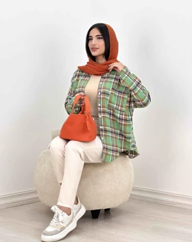 مانتو چهارخونه نارین (41)کد 4101