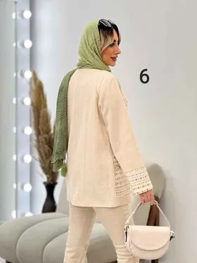 مانتو لینن نچرال طرح سنتی