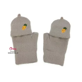 دستکش کلاه دار دخترانه طرح میوه ای (6 سال تا بزرگسال)