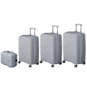 چمدان نشکن فشن مدل FASHION - FSN6969 سری 4 عددی (کیف آرایشی هدیه) (طوسی روشن)