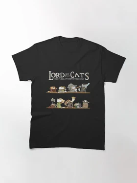تیشرت کلاسیک ارباب حلقه ها تیشرت Lord Of The Rings طرح Lord of cats