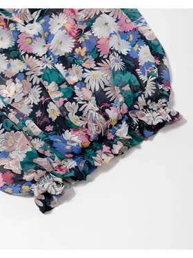 تاپ زنانه مجلسی حریر کمر کش دار هلاله