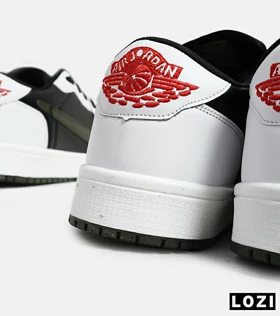 کفش کتانی مردانه و زنانه سفید مشکی NIKE jordan 1