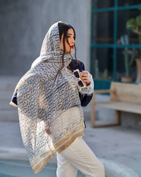 شال ویسکوز طرح مارک 20554