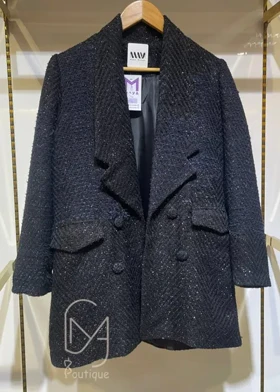 کت شنل مشکی سورمه ای