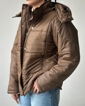 کاپشن کلاهدار کد 130077