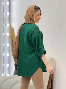 شومیز کراش آستین بند دار