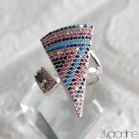 انگشتر زنانه مدل مثلثی 30015