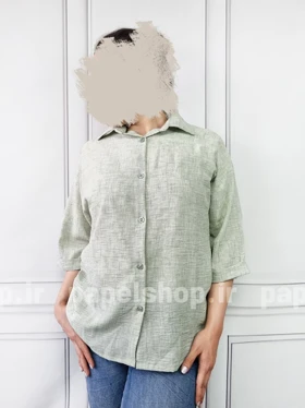 شومیز مانتویی جلو دکمه دو نخ